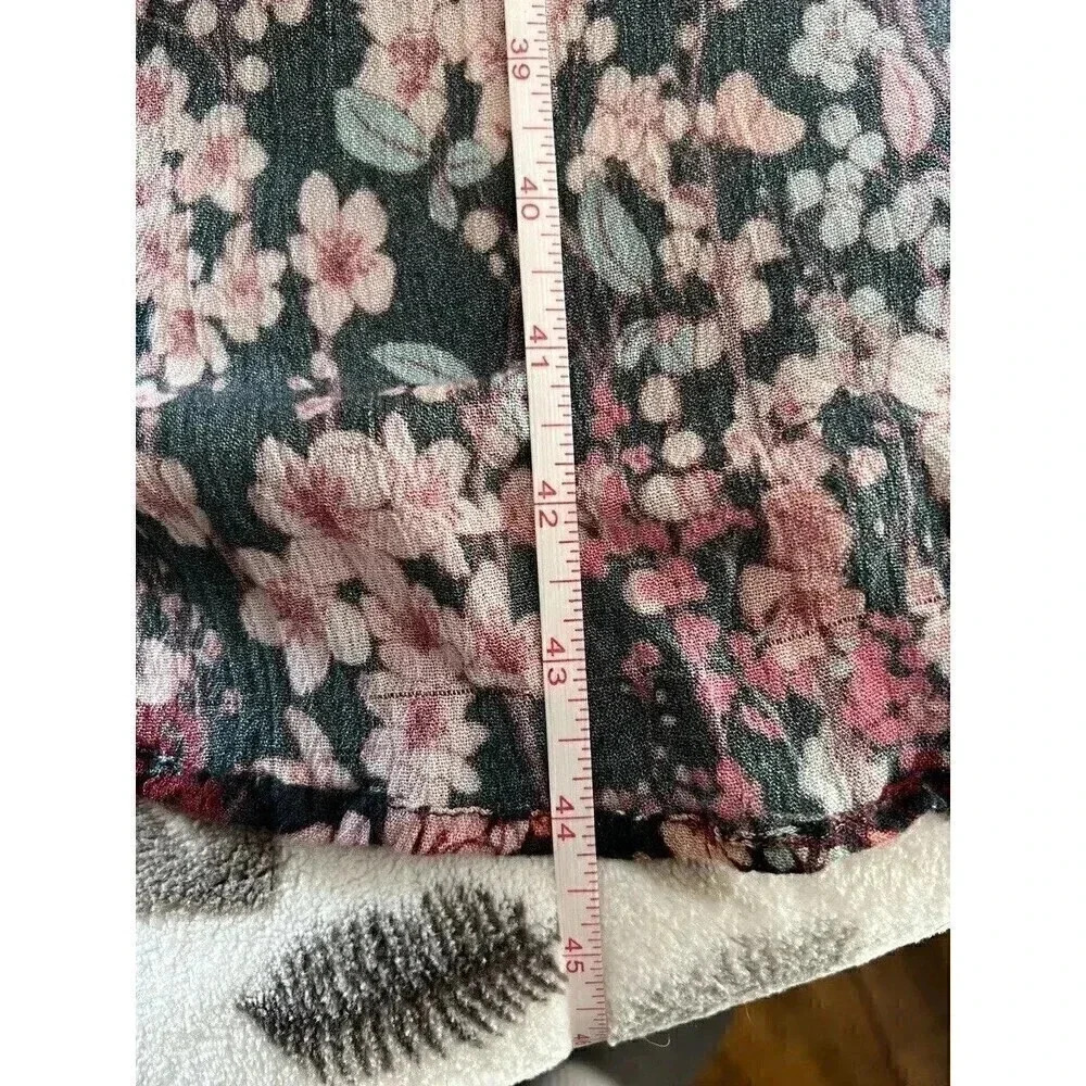 Anthropologie Bl^nk London Floral  dress Size Small Floral Print Slits In Front - Picture 7 of 9